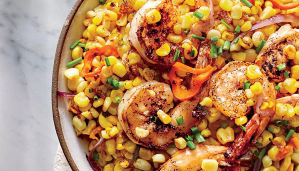 grilled-bbq-shrimp-with-citrus-corn-salad