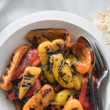 grilled-bell-peppers-with-honey-thyme-glaze