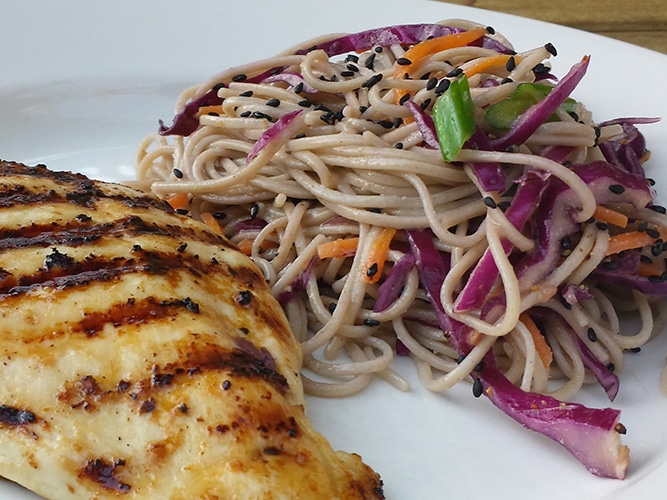 Grilled Chicken and Soba Noodles Recipe | Grilling Explained