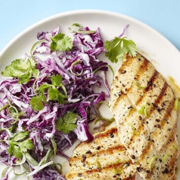 grilled-chicken-with-wilted-slaw-recipe