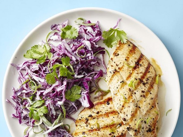 grilled-chicken-with-wilted-slaw-recipe