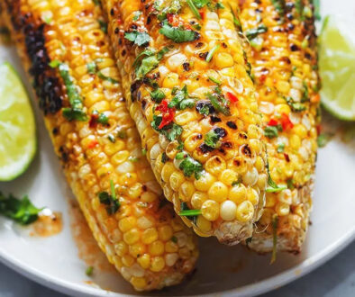 grilled-corn-with-roasted-garlic-and-chili-flakes