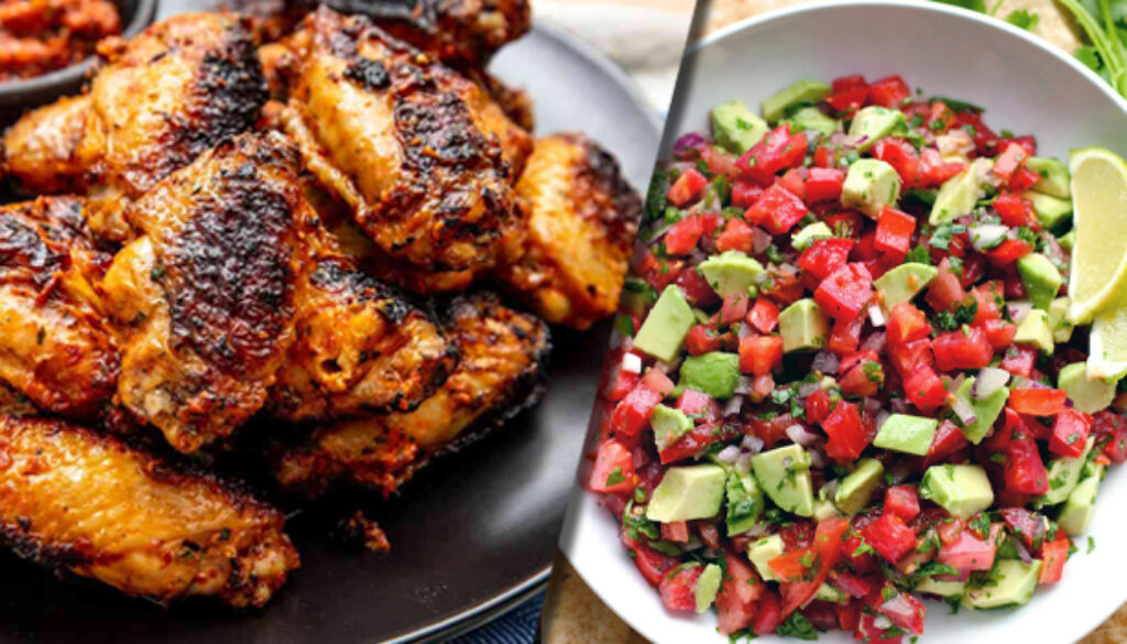 grilled-honey-mustard-wings-with-avocado-tomato-salsa