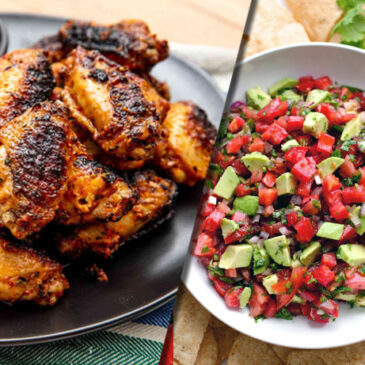 grilled-honey-mustard-wings-with-avocado-tomato-salsa
