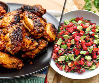 grilled-honey-mustard-wings-with-avocado-tomato-salsa