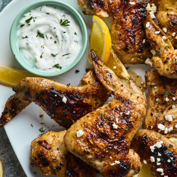 grilled-honey-mustard-wings-with-creamy-dill-dressing