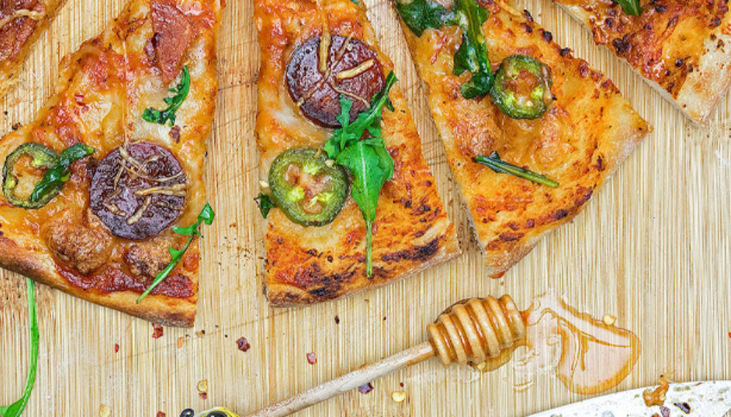 grilled-pepperoni-pizza-with-honey-thyme