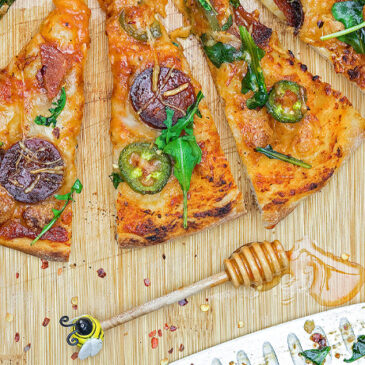 grilled-pepperoni-pizza-with-honey-thyme