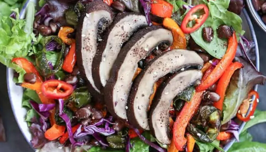 grilled-portobello-salad-with-garlic-herb-vinaigrette