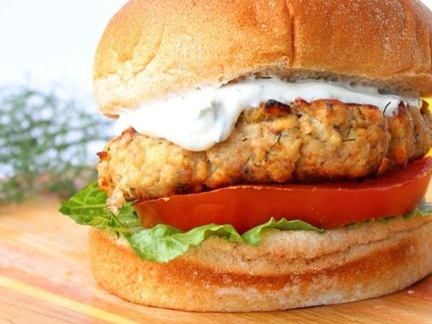 Grilled Salmon Burgers with Creamy Dill Sauce | Grilling Explained