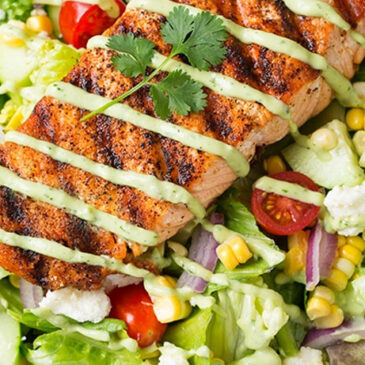 grilled-salmon-salad-with-creamy-dill-vinaigrette