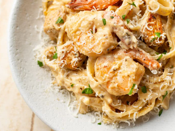 grilled-shrimp-and-chicken-pasta-recipe
