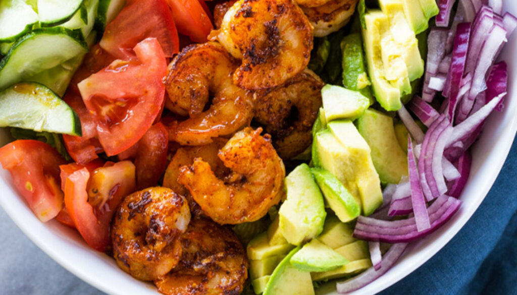 grilled-shrimp-salad-with-avocado-cilantro-vinaigrette