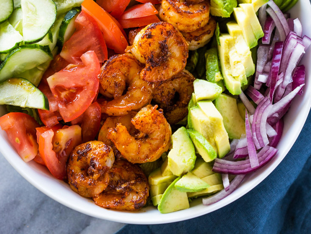 grilled-shrimp-salad-with-avocado-cilantro-vinaigrette