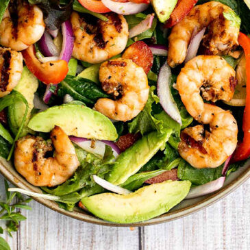 grilled-shrimp-salad-with-garlic-lemon-vinaigrette
