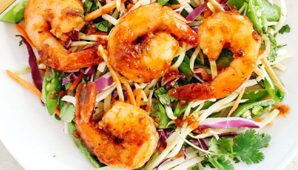 grilled-shrimp-salad-with-sesame-ginger-vinaigrette