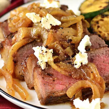 grilled-sirloin-steak-with-caramelized-onions