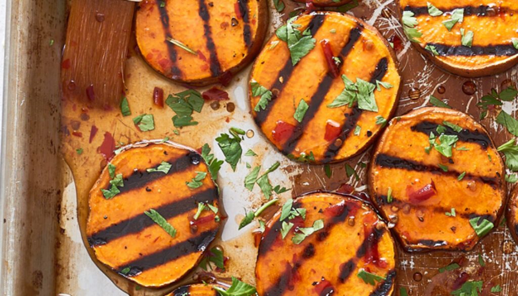 grilled-sweet-potato-rounds-with-honey-lime-glaze