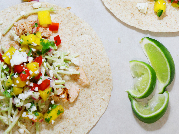 Grilled Swordfish Tacos with Tomatillo-Mango Salsa Recipe | Grilling ...