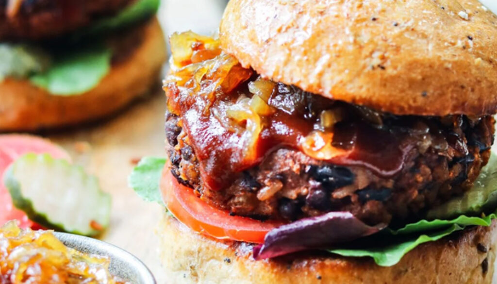 grilled-veggie-burgers-with-bbq-sauce