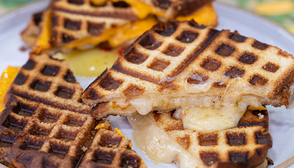 waffle-iron-grilled-cheese-sandwiches